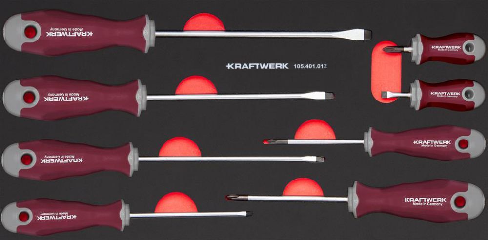 Kraftwerk Schraubendrehersatz Schlitz PH 8 teilig 20 x 40 Einlage Produktbild Kraftwerk Schraubendrehersatz Schlitz PH 8 teilig 20 x 40 Einlage