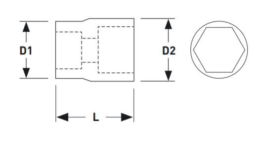 KRAFTWERK Steckschlüssel Einsatz 1" 41 mm Produktbild KRAFTWERK Steckschlüssel Einsatz 1" 41 mm bild 2