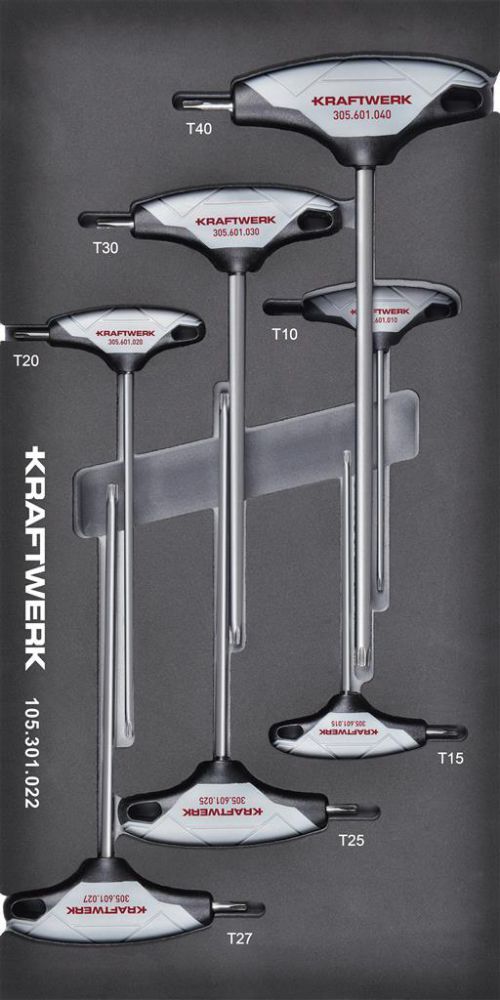 Kraftwerk T-Griff Schraubendreher Torx 7 teilig Kraftwerk T-Griff Schraubendreher Torx 7 teilig