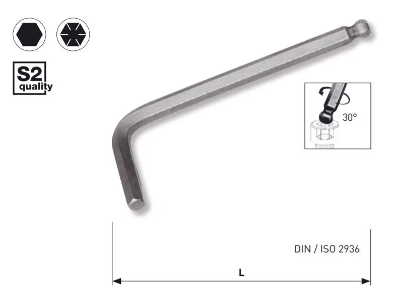 Kraftwerk Kugelkopf Innensechskantschlüssel mit 10 mm Produktbild Kraftwerk Kugelkopf Innensechskantschlüssel mit 10 mm