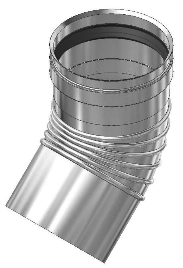 Kroll Heizgeräte Bogen 45 grad DN100 passend zum NBX90 oder NBX120 Produktbild Kroll Heizgeräte Bogen 45 grad DN100 passend zum NBX90 oder NBX120