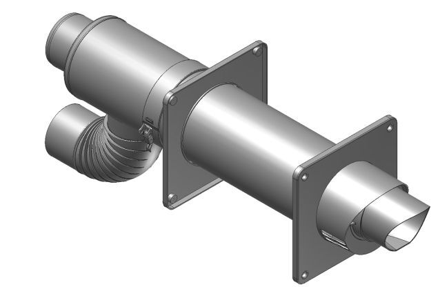 Kroll Heizgeräte Doppelrohr Wanddurchführung DN 100/100 Produktbild Kroll Heizgeräte Doppelrohr Wanddurchführung DN 100/100