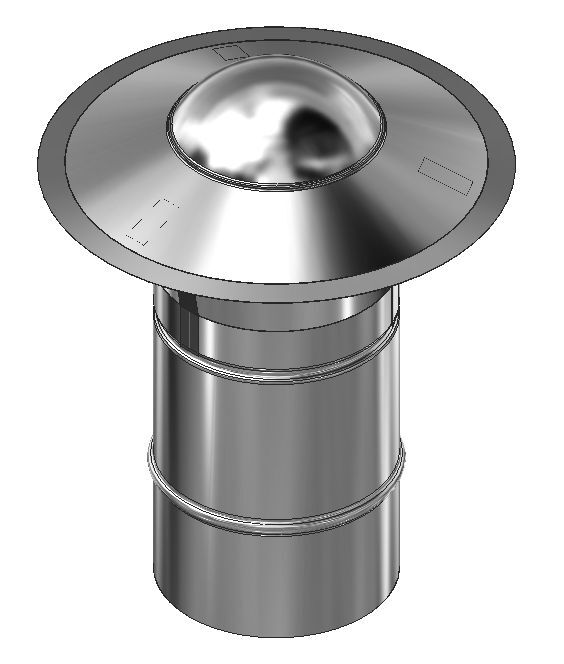 Kroll Heizgeräte Regenhaube DN100 passend zum NBX90 oder NBX120 Produktbild Kroll Heizgeräte Regenhaube DN100 passend zum NBX90 oder NBX120