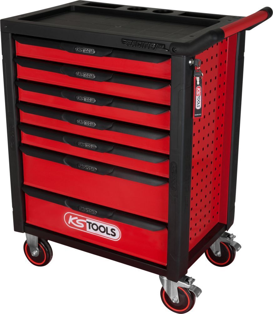 KS TOOLS RACINGline SCHWARZ/ROT Werkstattwagen mit 7 Schubladen Produktbild KS TOOLS RACINGline SCHWARZ/ROT Werkstattwagen mit 7 Schubladen