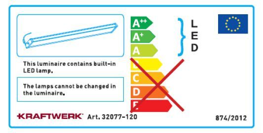 KRAFTWERK LED Unterbauleuchte 40 W 120 cm Energieeffizienzlabel Produktbild KRAFTWERK LED Unterbauleuchte 40 W 120 cm Energieeffizienzlabel bild 6