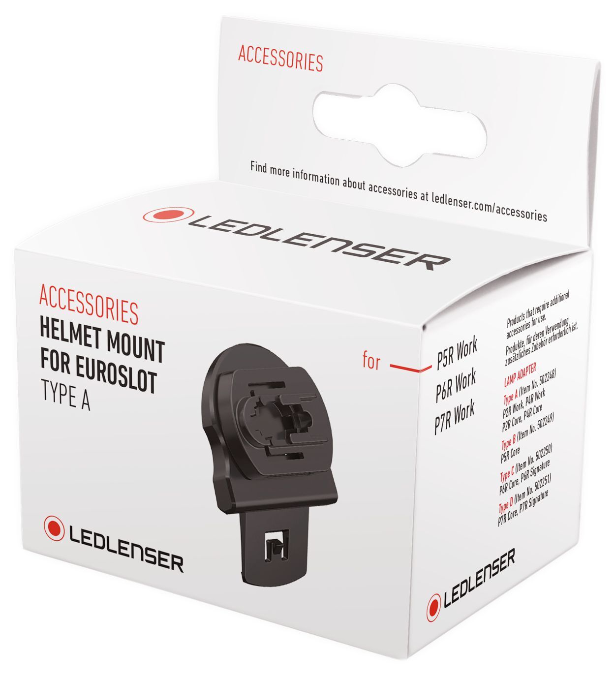 Ledlenser Helmhalterung Helmet Mount for Euroslot Type A Produktbild Ledlenser Helmhalterung Helmet Mount for Euroslot Type A