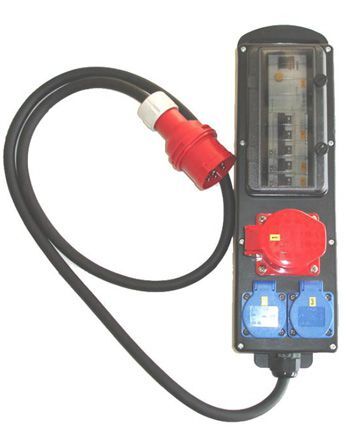 Mast Pumpen Steckdosenleiste 400 V / 50 Hz mit FI-Schutzschalter Produktbild Mast Pumpen Steckdosenleiste 400 V / 50 Hz mit FI-Schutzschalter