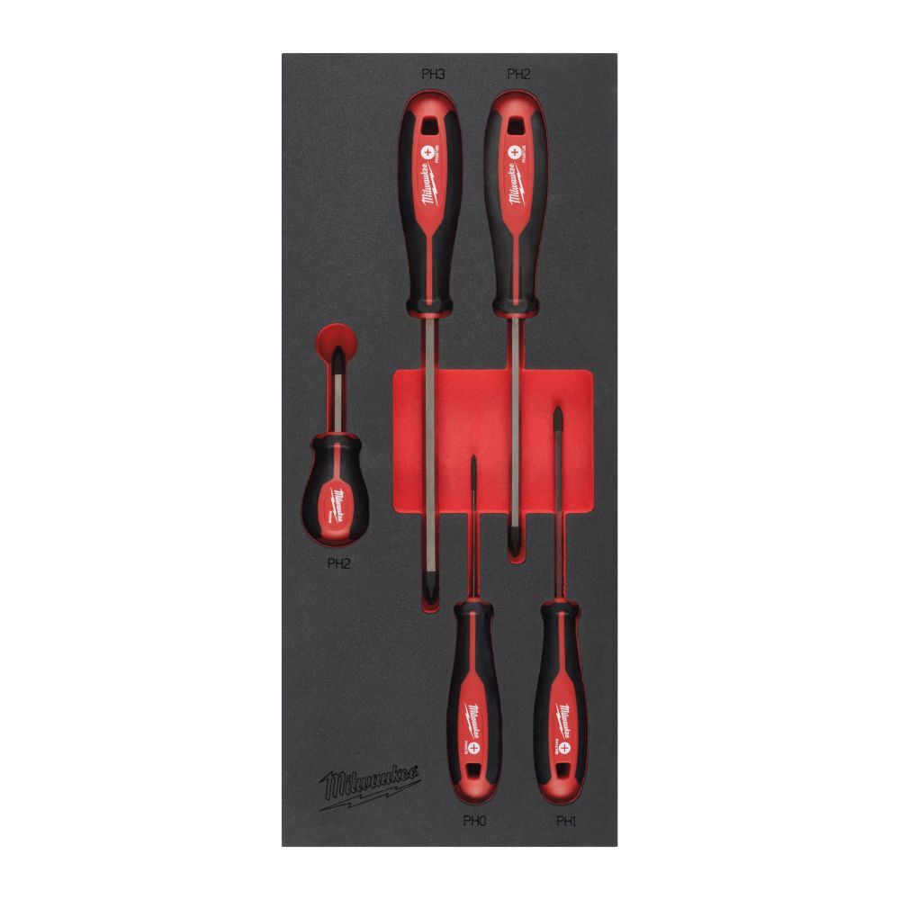 Milwaukee Tri Lobe Schraubendreher 5 Teilig Einlage Produktbild Milwaukee Tri Lobe Schraubendreher 5 Teilig Einlage