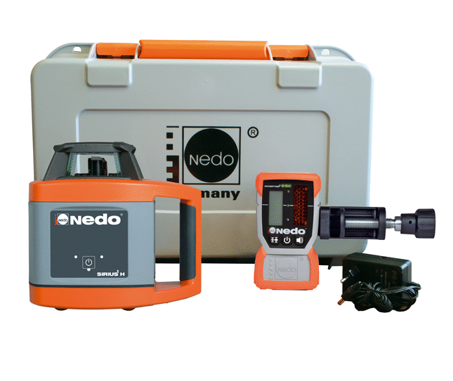Nedo Rotationslaser SIRIUS 1 H / Laserklasse 2 mit Heavy Duty Haltklammer Nedo Rotationslaser SIRIUS 1 H / Laserklasse 2 mit Heavy Duty Haltklammer