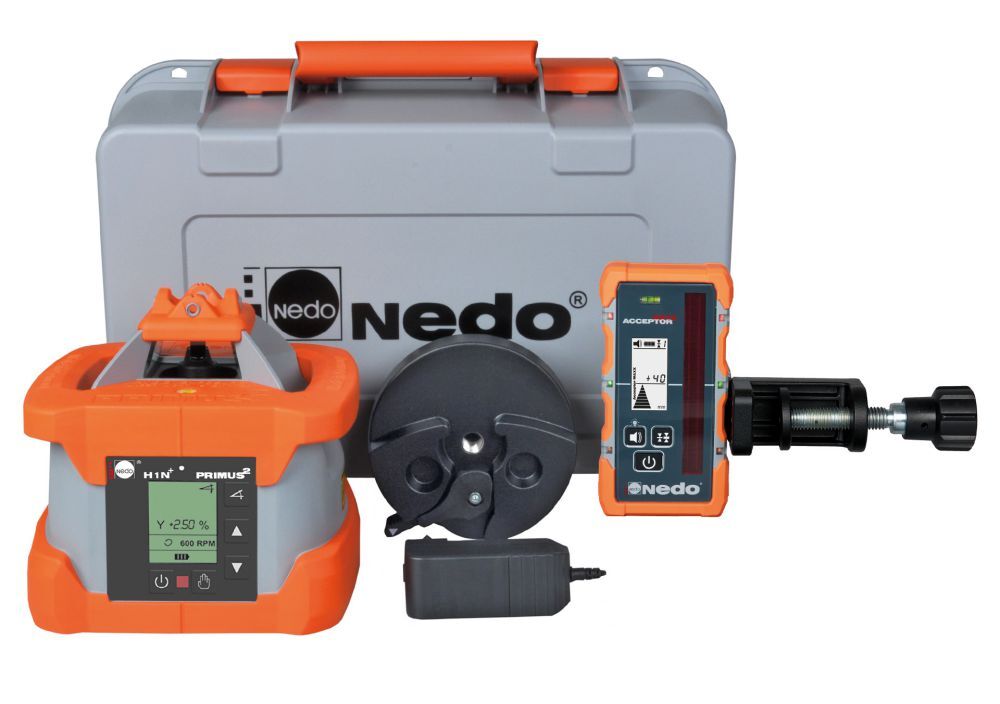 Nedo Rotationslaser PRIMUS 2 H1N+ Long Range Laserklasse 2 mit ACCEPTOR MAXX Produktbild Nedo Rotationslaser PRIMUS 2 H1N+ Long Range Laserklasse 2 mit ACCEPTOR MAXX