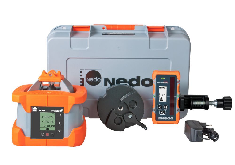 Nedo Rotationslaser PRIMUS 2 H2N Laserklasse 2 mit ACCEPTOR MAXX Produktbild Nedo Rotationslaser PRIMUS 2 H2N Laserklasse 2 mit ACCEPTOR MAXX