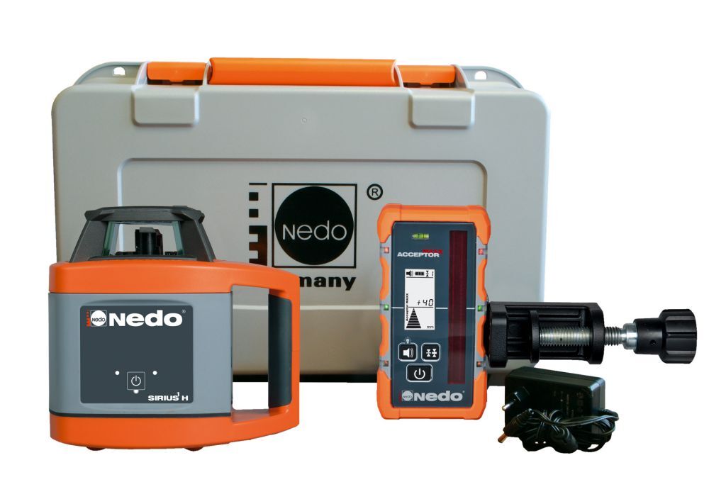 Nedo Rotationslaser SIRIUS 1 H Laserklasse 2 mit ACCEPTOR MAXX Produktbild Nedo Rotationslaser SIRIUS 1 H Laserklasse 2 mit ACCEPTOR MAXX