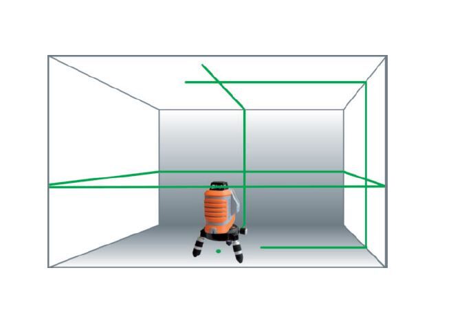 Nedo X-Liner 360² green Kreulinienlaser grün grau orange Produktbild Nedo X-Liner 360² green Kreulinienlaser grün grau orange bild 3