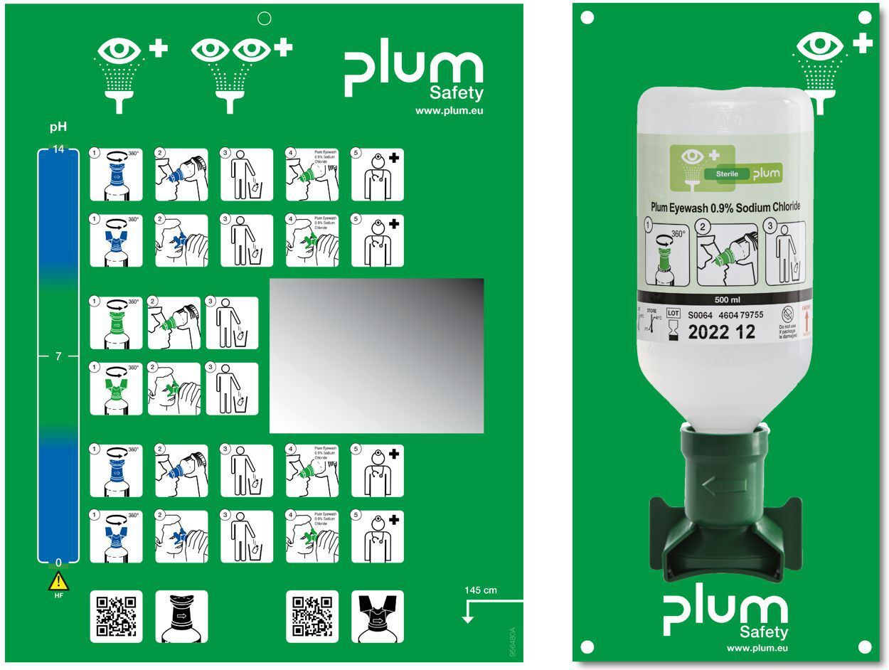 plum Augenspülstation 4611 mit 1x Eyewash 0,9% Sodium Chloride Produktbild plum Augenspülstation 4611 mit 1x Eyewash 0,9% Sodium Chloride