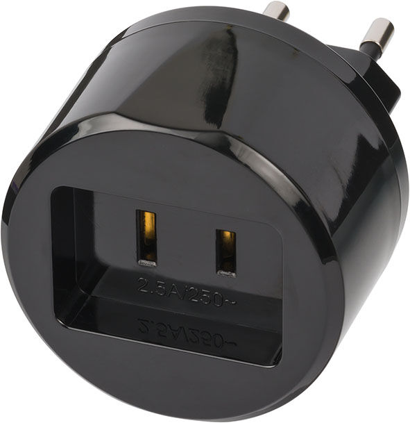 Brennenstuhl Reisestecker USA => Euro mit 2,5A Sicherung