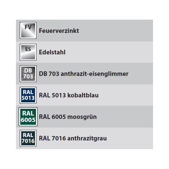 Renner Rechteck Abfallbehälter 40L Feuerverzinkt DB703 mit Ascher Produktbild Renner Rechteck Abfallbehälter 40L Feuerverzinkt DB703 mit Ascher bild 2