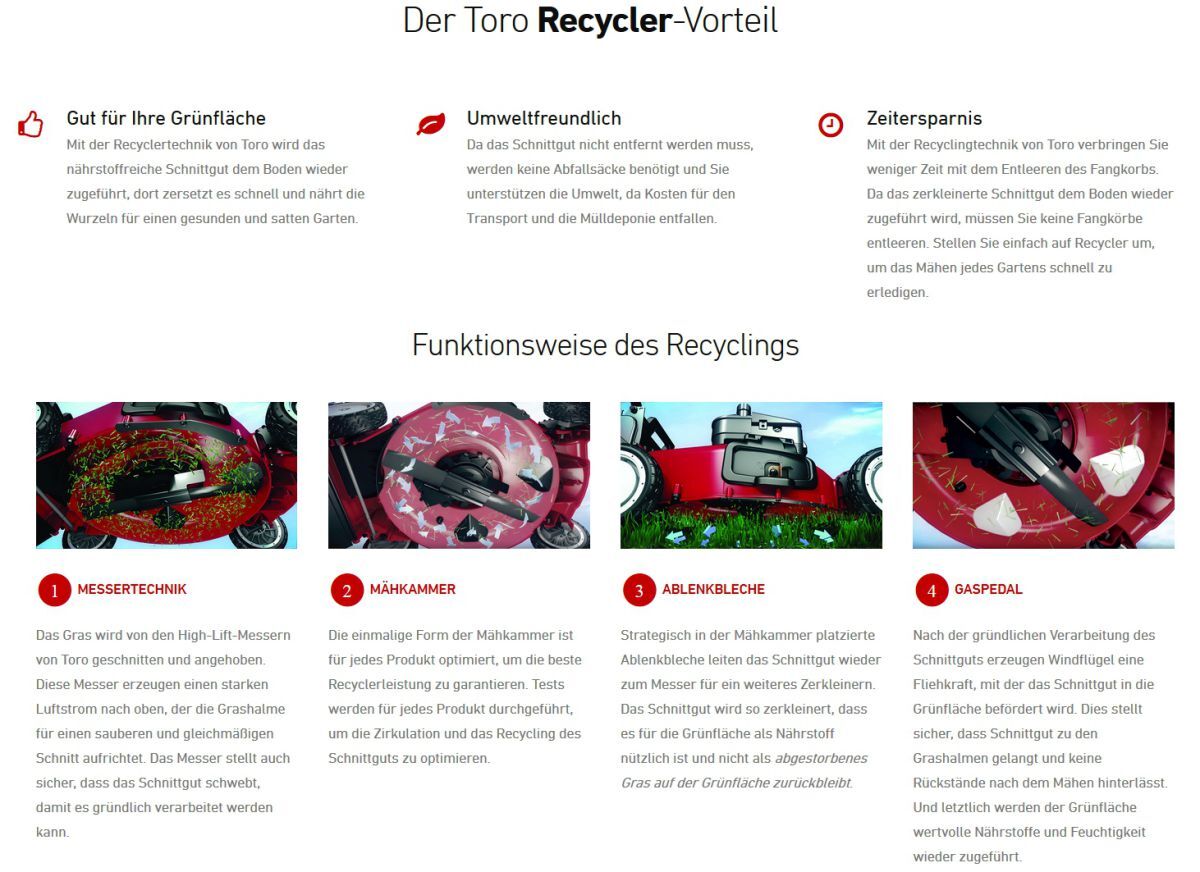 Toro Recycler Vorteil Produktbild Toro Recycler Vorteil bild 3