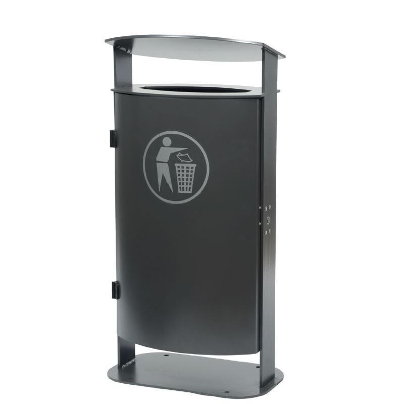 Renner Abfallbehälter 70 l mit Ascher DB703 aufschraubbar Produktbild Renner Abfallbehälter 70 l mit Ascher DB703 aufschraubbar