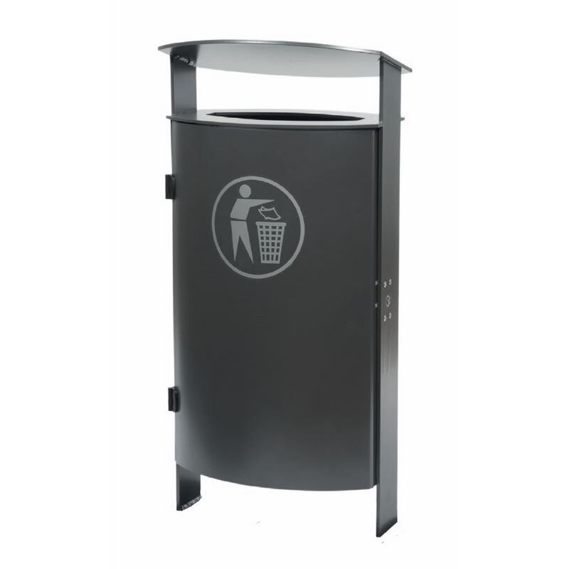 Renner 1500 mm Abfallbehälter 70 l RAL6005 zum Einbetonieren Produktbild Renner 1500 mm Abfallbehälter 70 l RAL6005 zum Einbetonieren