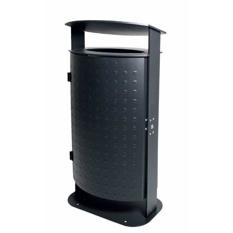 Renner Abfallbehälter 1000 mm RAL7016 aufschraubbar Produktbild Renner Abfallbehälter 1000 mm RAL7016 aufschraubbar