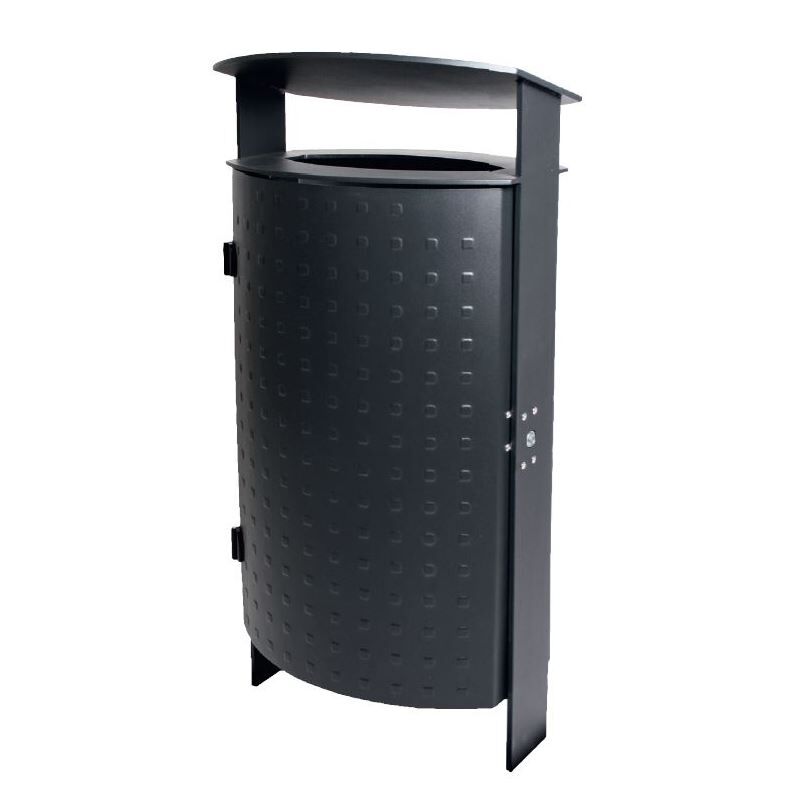 Renner Abfallbehälter 1500 mm hoch RAL7016 einbetonierbar Produktbild Renner Abfallbehälter 1500 mm hoch RAL7016 einbetonierbar