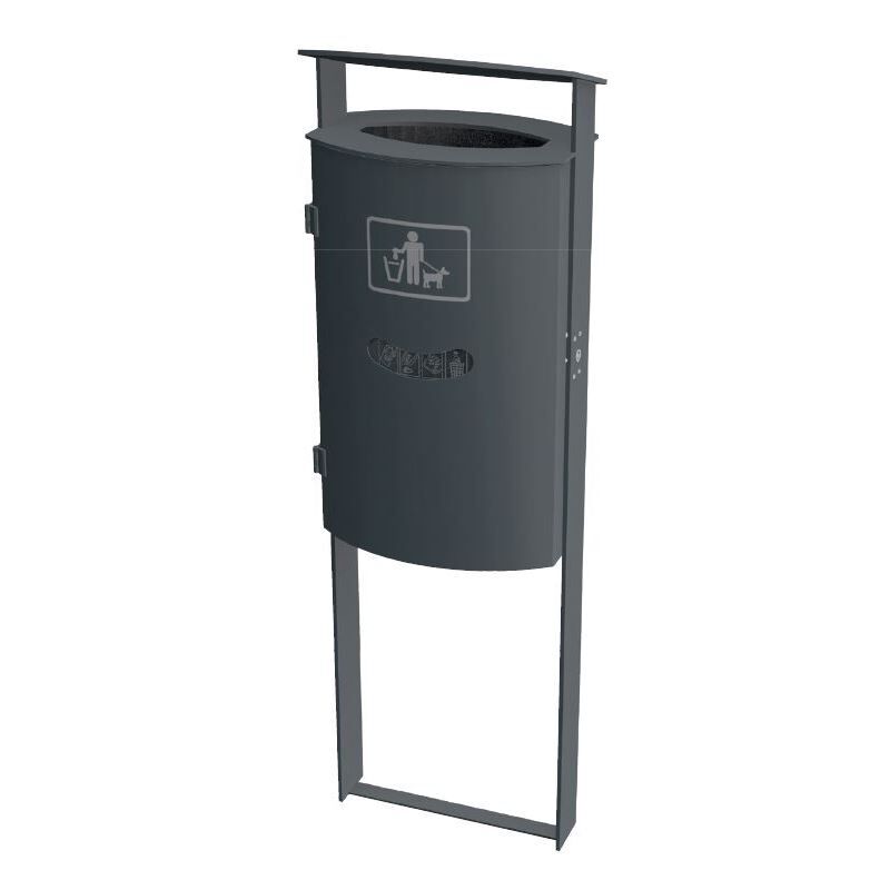 Renner Abfallbehälter 70 l Feuerverzinkt zum Einbetonieren Produktbild Renner Abfallbehälter 70 l Feuerverzinkt zum Einbetonieren