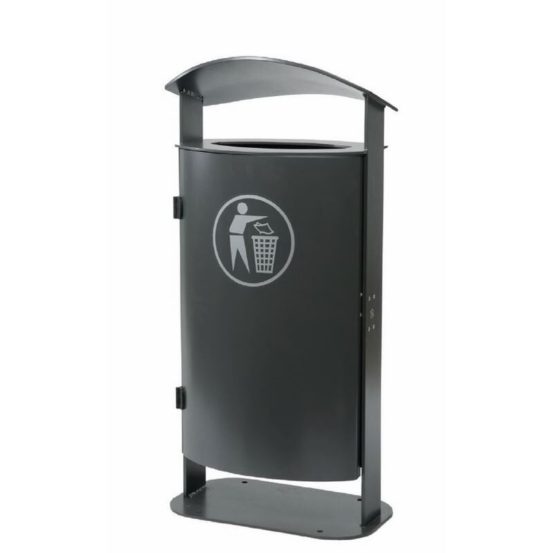 Renner Abfallbehälter 1040 mm und 70 l RAL5013 aufschraubbar Produktbild Renner Abfallbehälter 1040 mm und 70 l RAL5013 aufschraubbar