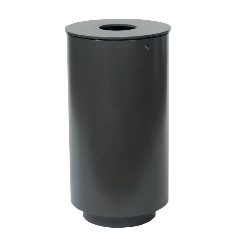 Renner Stand Abfallbehälter 45L mit Ascher RAL6005 zum Aufschrauben Produktbild Renner Stand Abfallbehälter 45L mit Ascher RAL6005 zum Aufschrauben