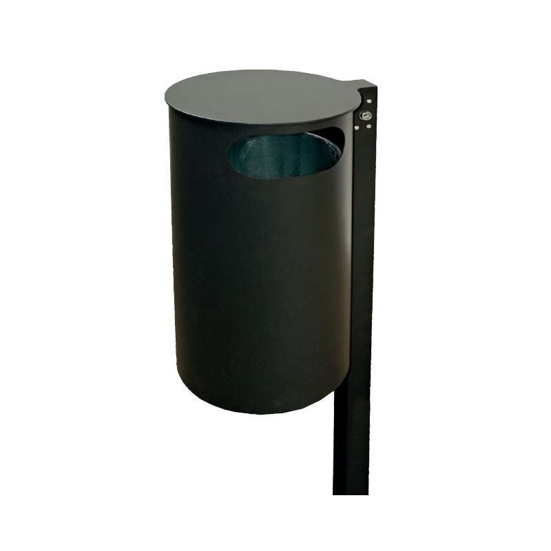 Renner Stand Abfallbehälter RAL7021 zum Aufschrauben Produktbild Renner Stand Abfallbehälter RAL7021 zum Aufschrauben