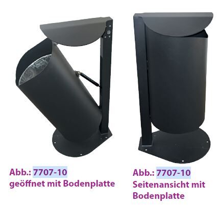Renner Stand Abfallbehälter 50L mit Pfosten RAL5013 zum Aufschrauben Produktbild Renner Stand Abfallbehälter 50L mit Pfosten RAL5013 zum Aufschrauben bild 3