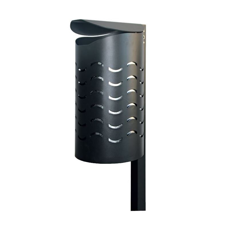 Renner Stand Abfallbehälter 60L Modell WAVE RAL7016 zum Aufschrauben Produktbild Renner Stand Abfallbehälter 60L Modell WAVE RAL7016 zum Aufschrauben