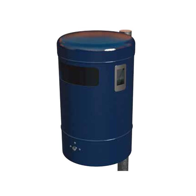 Renner Rund Abfallbehälter 50L Feuerverzinkt mit Ascher Produktbild Renner Rund Abfallbehälter 50L Feuerverzinkt mit Ascher