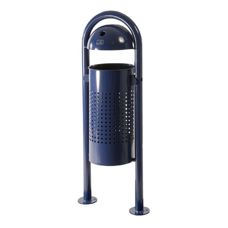 Renner Stand Abfallbehälter 40L Feuerverzinkt mit Ascher zum Aufschrauben Produktbild Renner Stand Abfallbehälter 40L Feuerverzinkt mit Ascher zum Aufschrauben