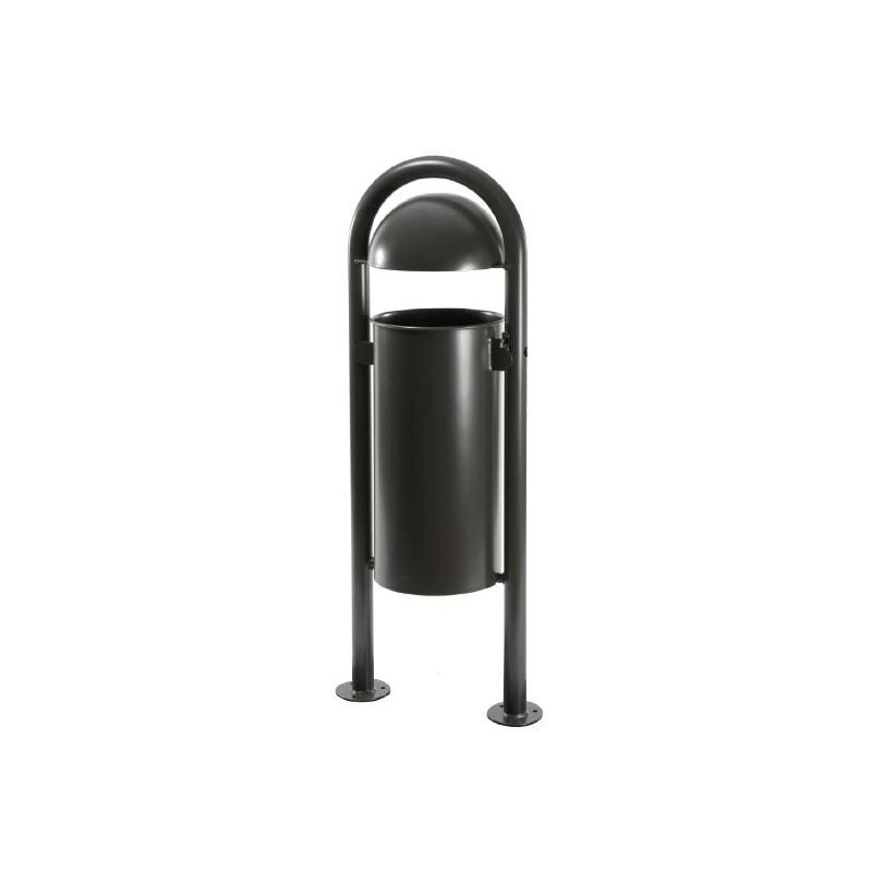 Renner Stand Abfallbehälter RAL6005 ohne Ascher Produktbild Renner Stand Abfallbehälter RAL6005 ohne Ascher