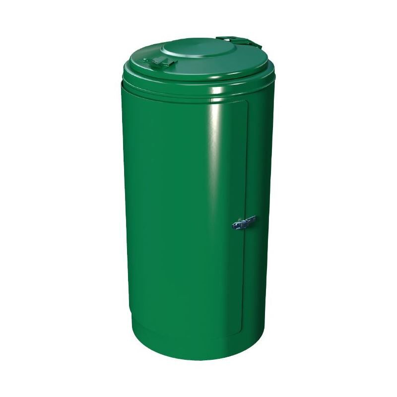 Renner Abfallsammler mit 120 l RAL6005 abschließbar Produktbild Renner Abfallsammler mit 120 l RAL6005 abschließbar