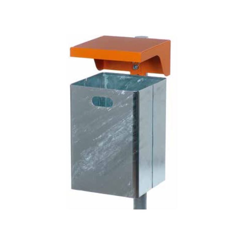 Renner Rechteck Abfallbehälter 50L Pulverbechichtet RAL7016 ohne Ascher Produktbild Renner Rechteck Abfallbehälter 50L Pulverbechichtet RAL7016 ohne Ascher