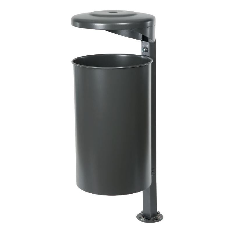 Renner Stand Abfallbehälter 55L RAL7016 mit Ascher Produktbild Renner Stand Abfallbehälter 55L RAL7016 mit Ascher