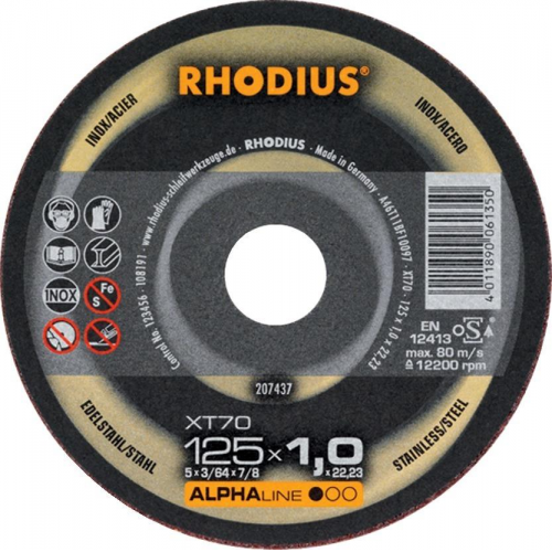Rhodius Trennscheibe XT70 125 x 1,0mm ger. Produktbild Rhodius Trennscheibe XT70 125 x 1,0mm ger.