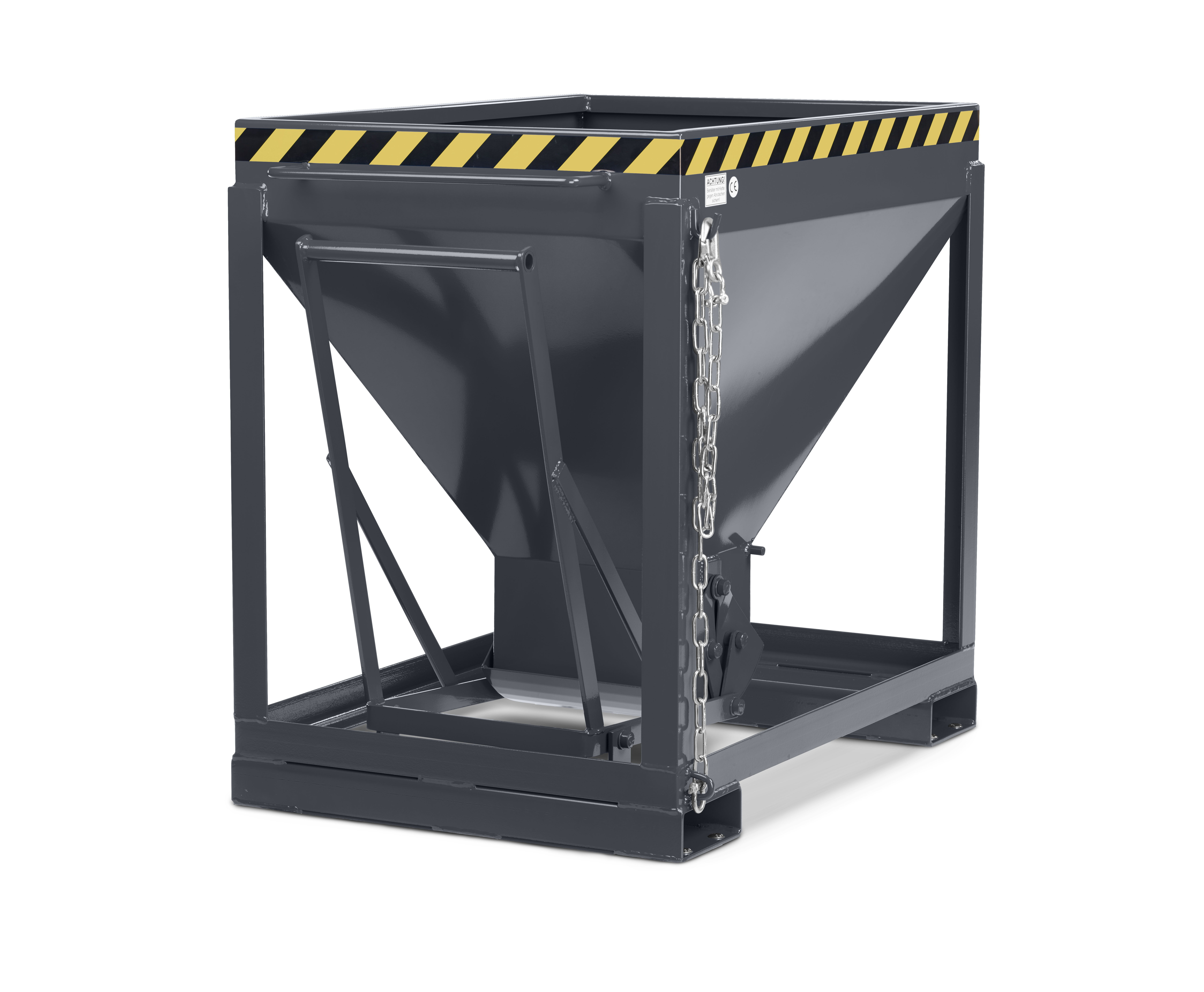 RR Silobehälter Typ RSLF für Gabelstapler 1210 x 780 x 1240 mm anthrazit Produktbild RR Silobehälter Typ RSLF für Gabelstapler 1210 x 780 x 1240 mm anthrazit