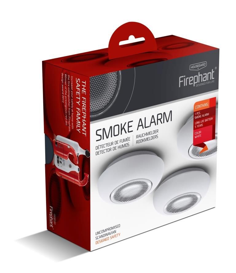 Firephant Design Rauchmelder weiß Produktbild Firephant Design Rauchmelder weiß bild 2