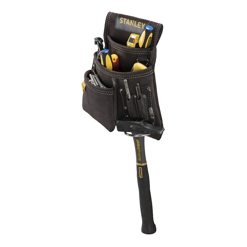 Stanley Werkzeug- und Hammertasche aus Leder - Anwendung Produktbild Stanley Werkzeug- und Hammertasche aus Leder - Anwendung bild 4