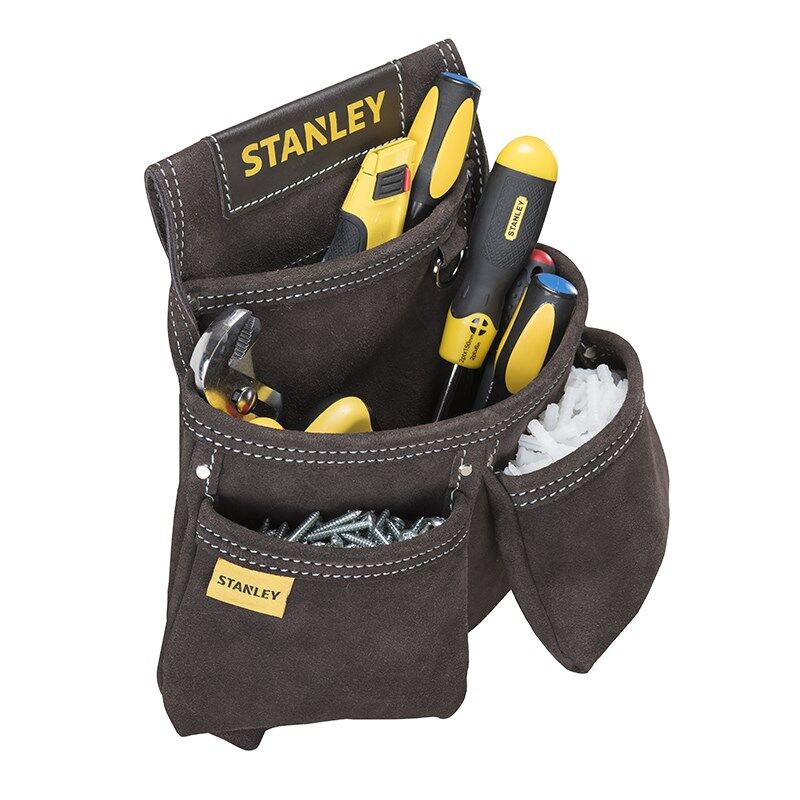 Stanley Werkzeug- und Nageltasche doppelt Leder - Anwendung Produktbild Stanley Werkzeug- und Nageltasche doppelt Leder - Anwendung bild 4