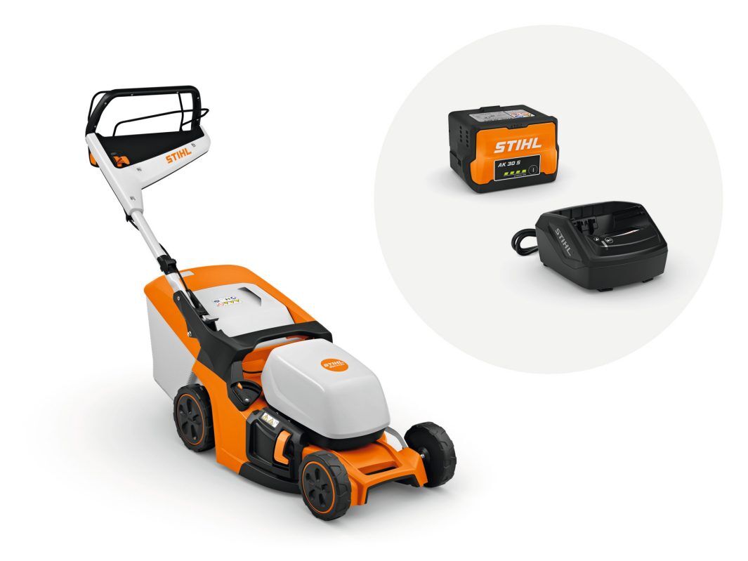 STIHL Akku Rasenmäher RMA 443 V Set AK 30 S und AL 101 Produktbild STIHL Akku Rasenmäher RMA 443 V Set AK 30 S und AL 101