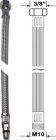 Sanitop Wingenroth flex. Anschlussschlauch M10 X 3/8" 500 mm