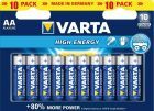 VARTA Batterie High Energy 10x AA 2900mAh