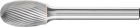 Pferd Kleinfrässtift HM TRE 0307 53mm 3x 7 mm