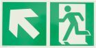 Rettungsschild Notausgang links 30 x 15 cm Alu nachleuchtend