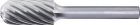 Pferd Frässtift HM WRC 0820 INOX 6mm 8x20 mm