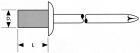 Fortis Blindniet Stand. a100Stk.Flachrdkopf 4 x14mm