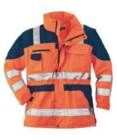 Warnparka, Gr. S, orange/blau